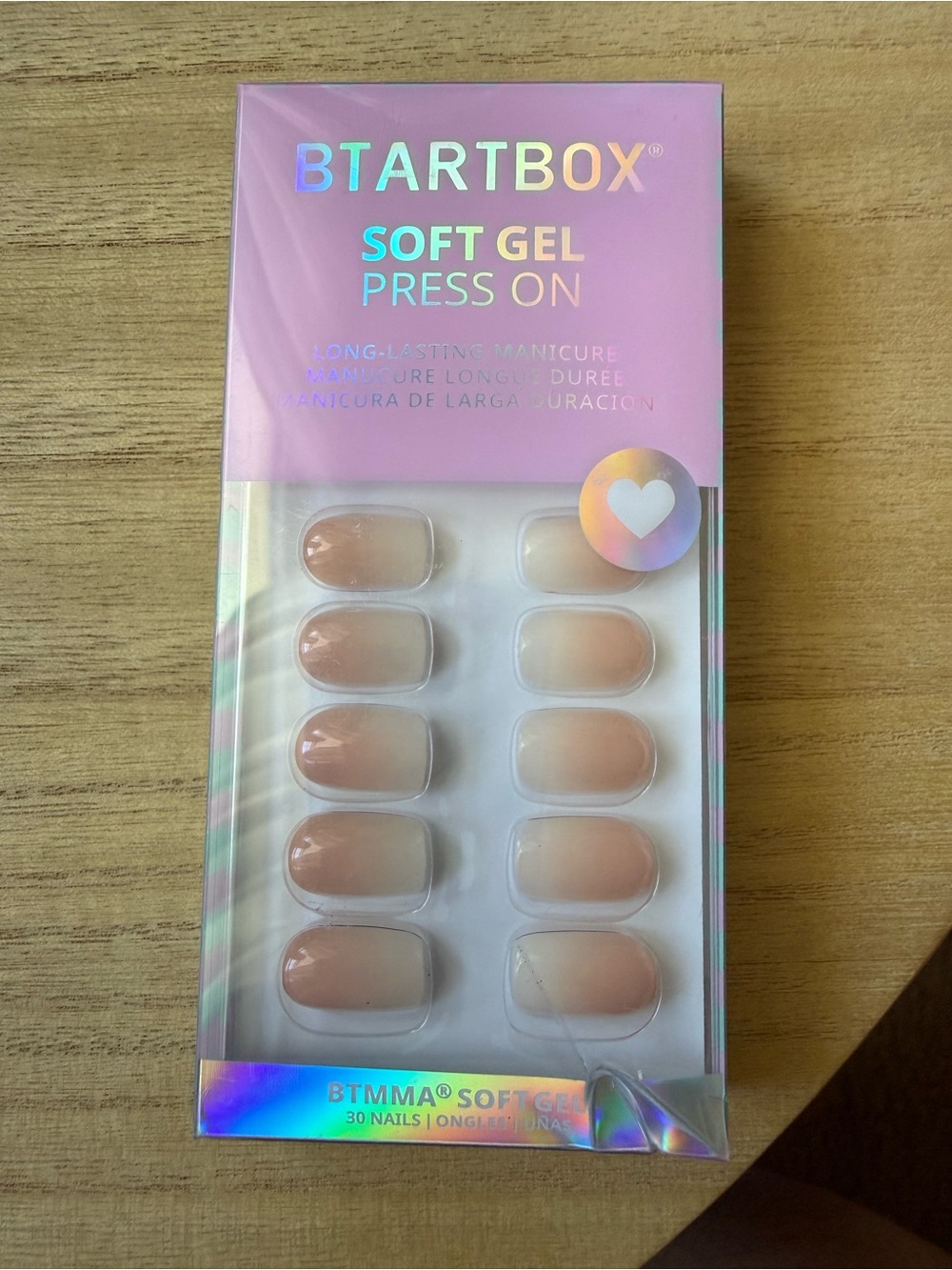Soft Gel Press-On Nails — Nude Beige Set